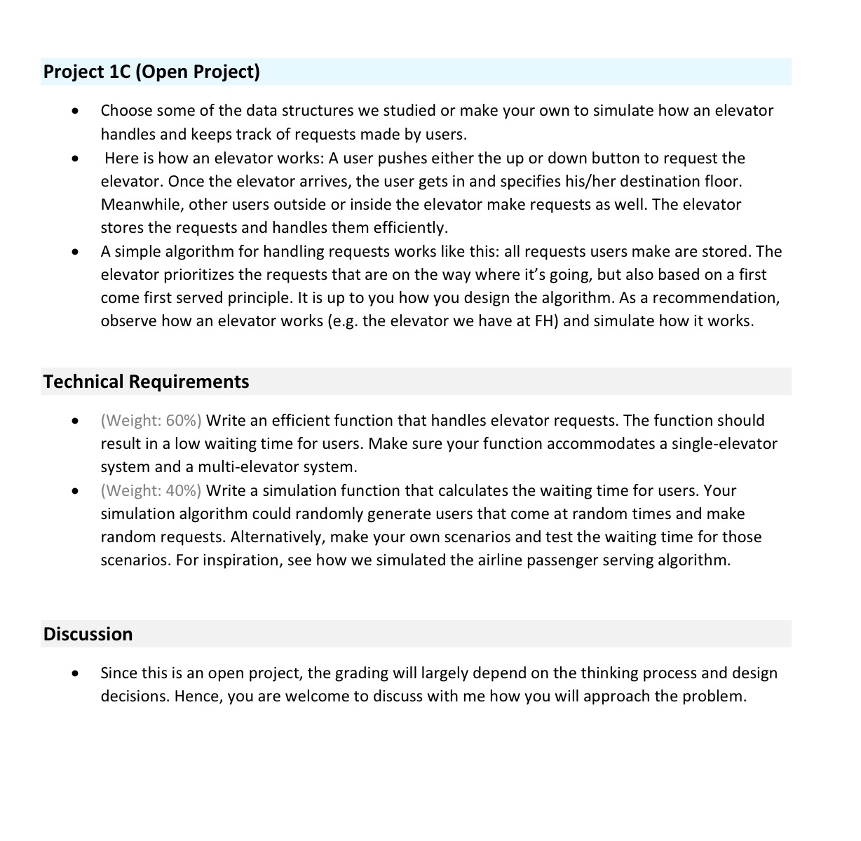 CS 303 Data structures class Extra credit project
