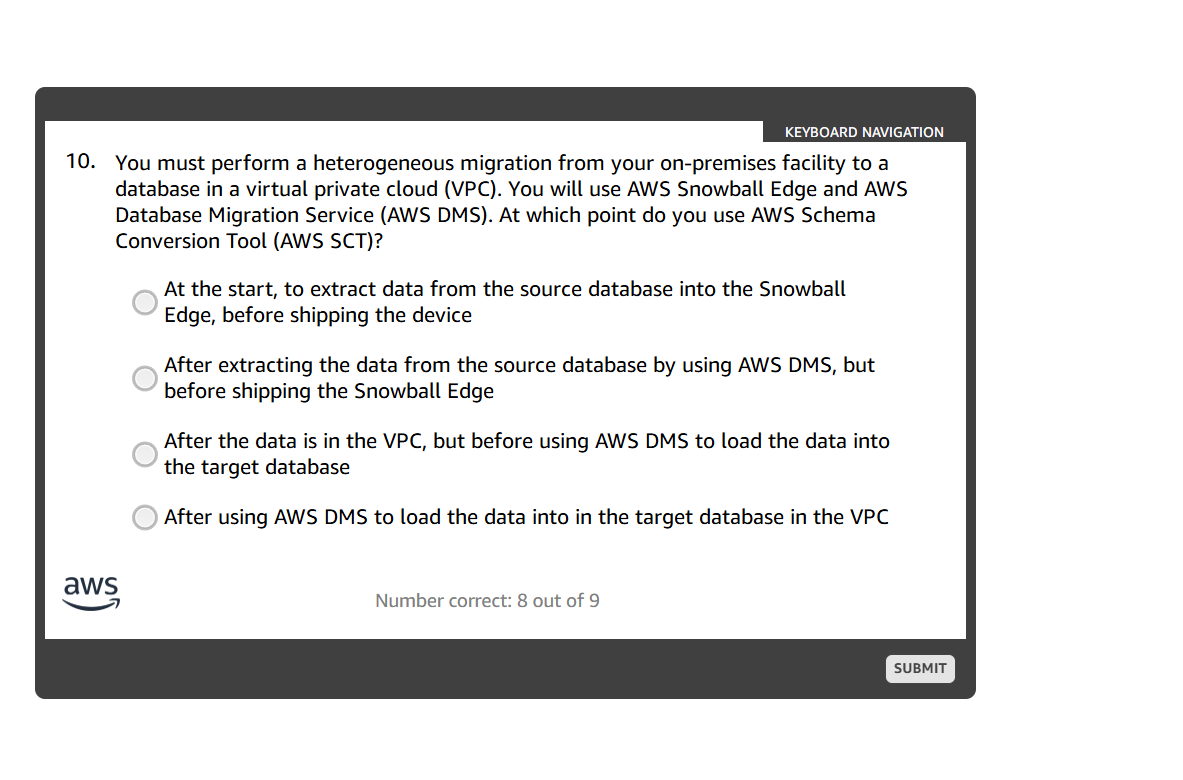 answer KEYBOARD NAVIGATION 10. You must perform a
