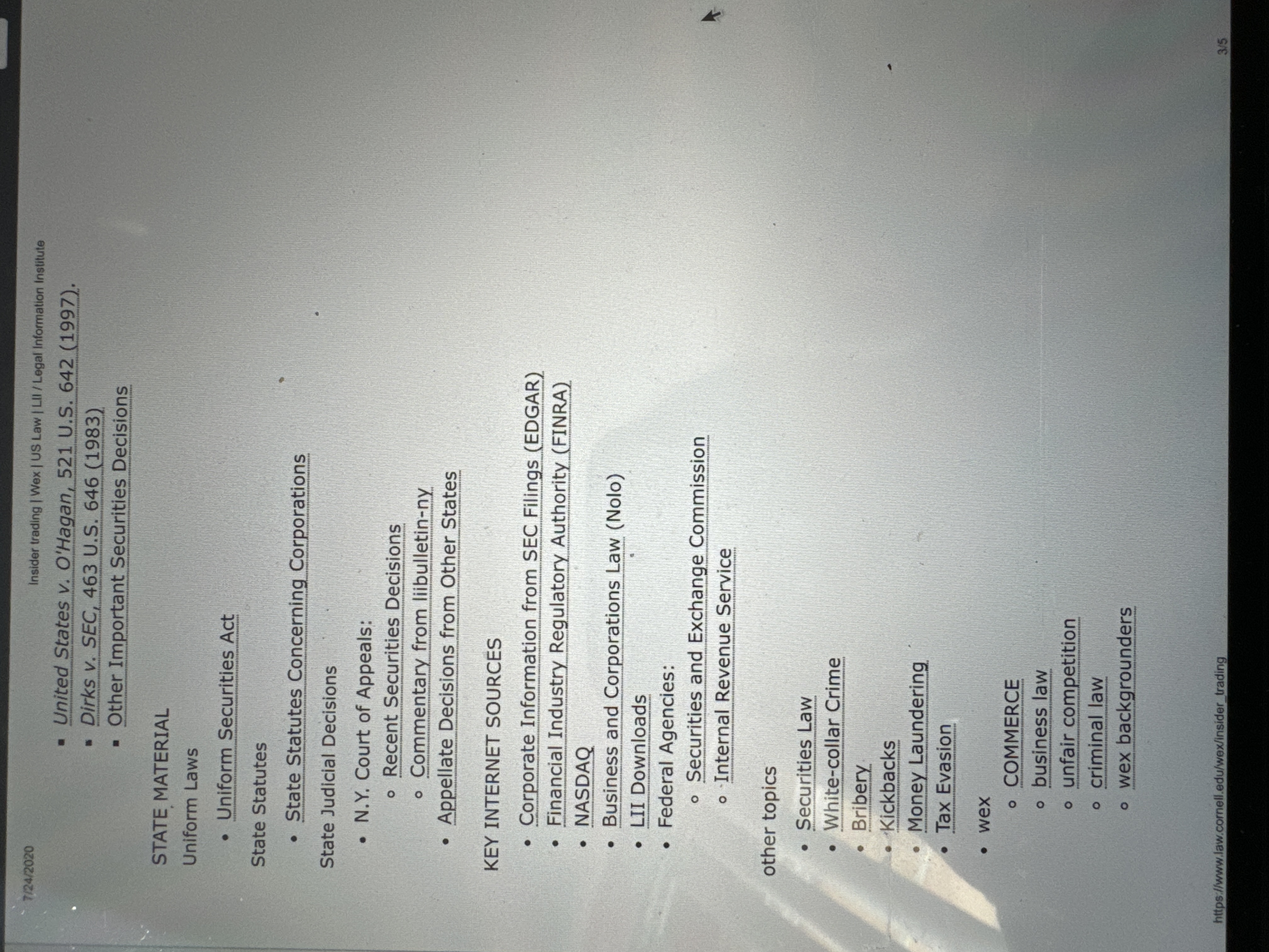 9.1 Homework Reading on Securities Regulation