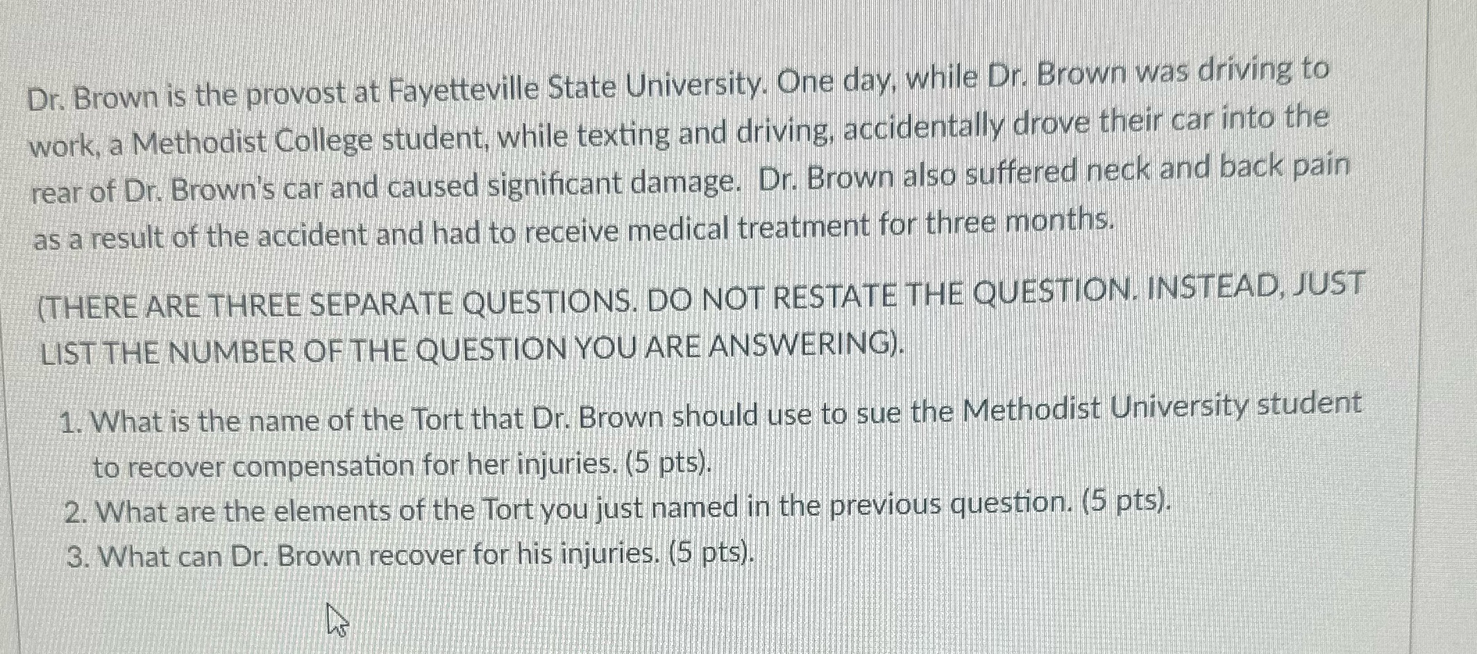 Dr. Brown is the provost at Fayetteville State