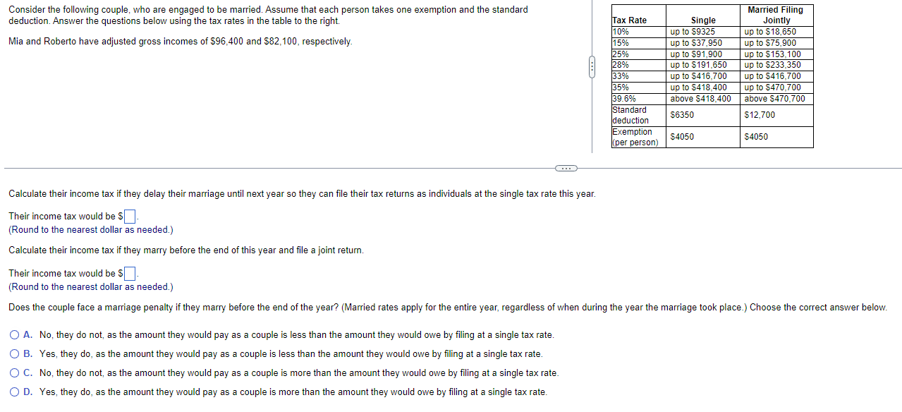 Consider the following couple, who are engaged to