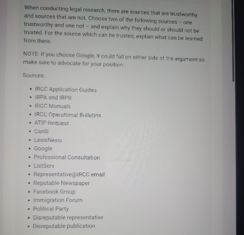 When conducting legal research, there are sources