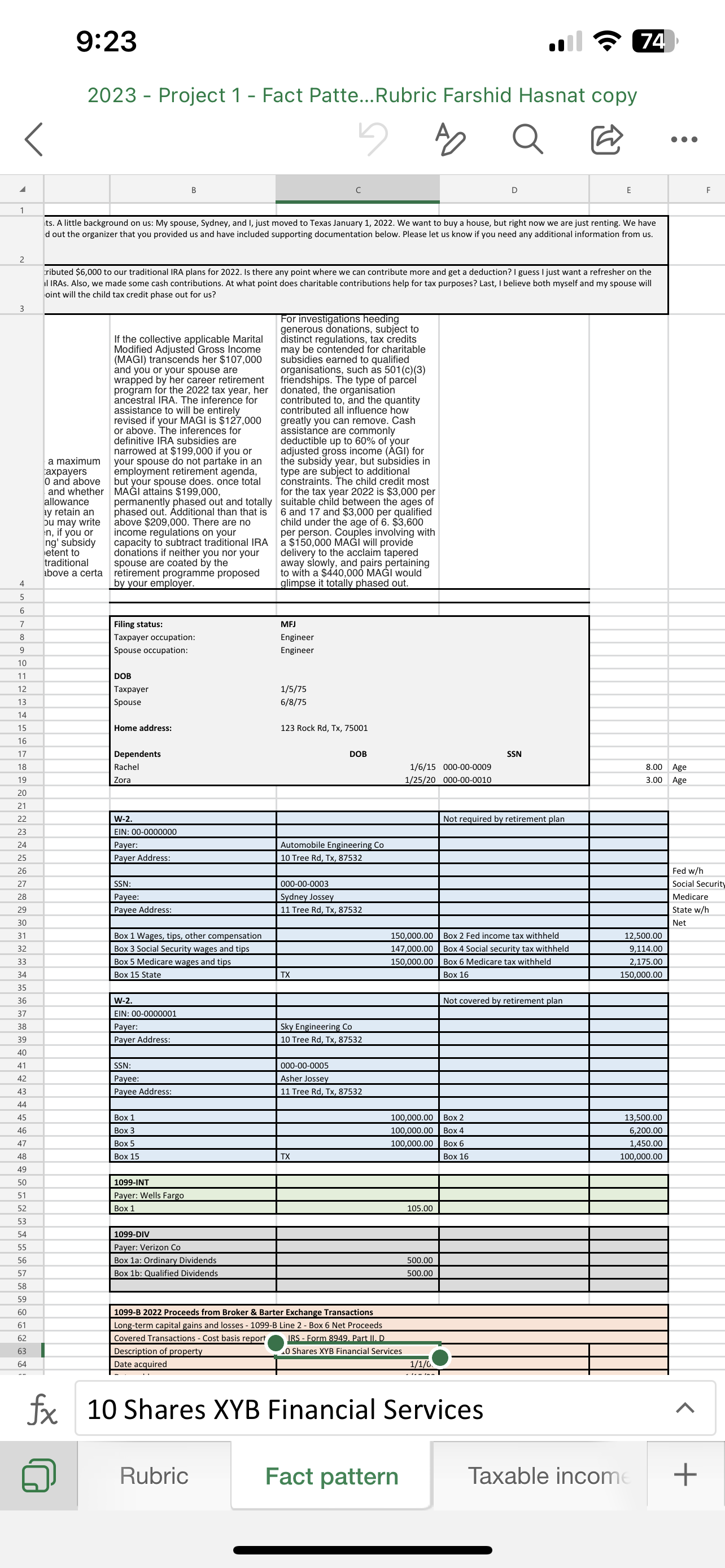 Fill out the 2022 IRS Tax forms that are