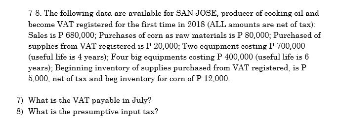 7-3- The following data are available for SAN