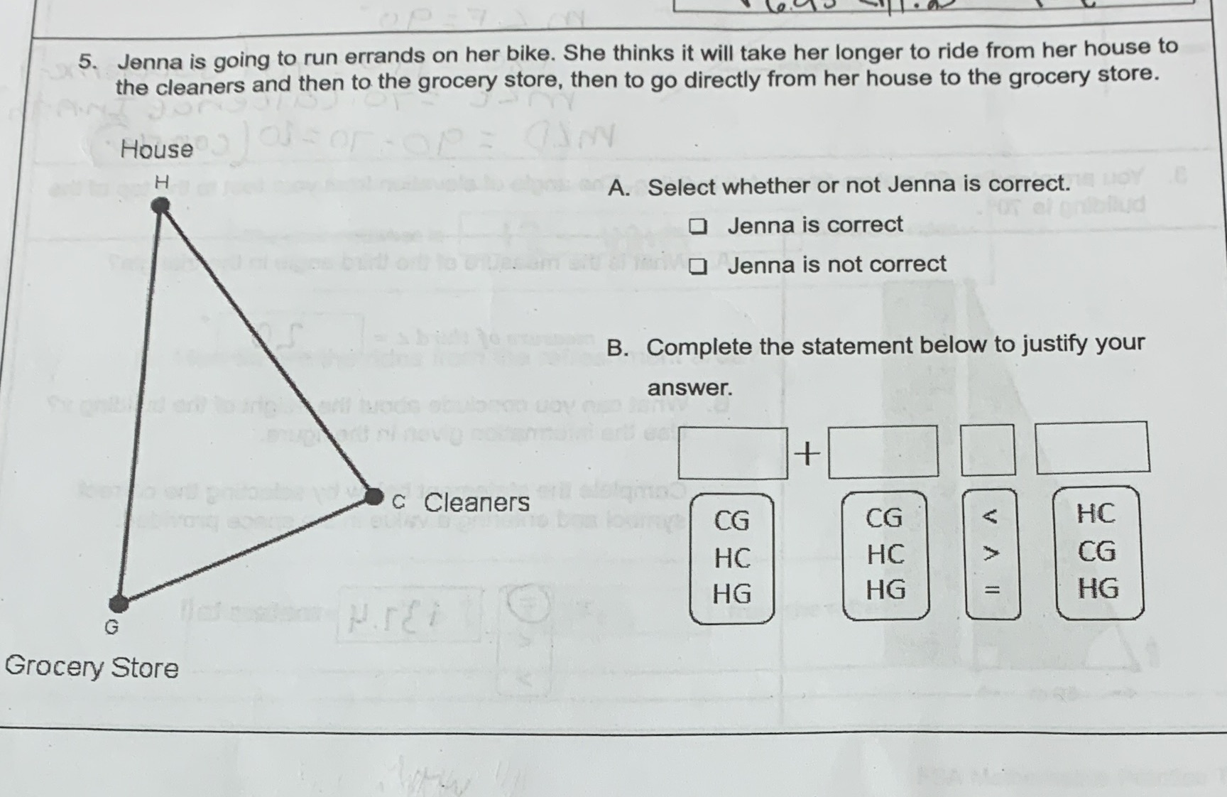 Help 5. Jenna is going to run errands on her