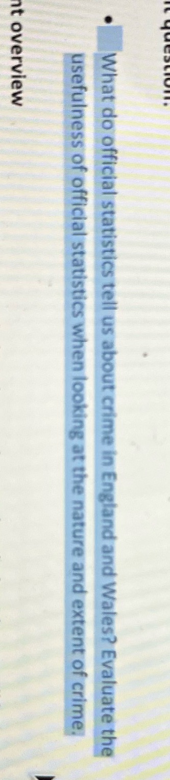 What do official statistics tell us about crime