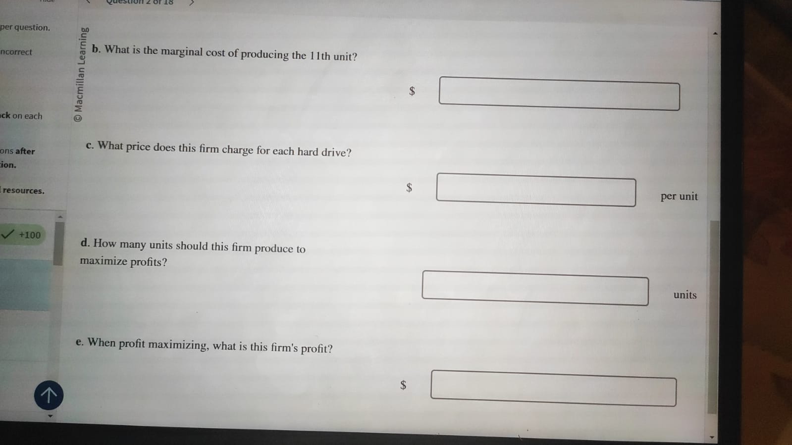 Submit Answer tings < Question 2 of 18 attempts