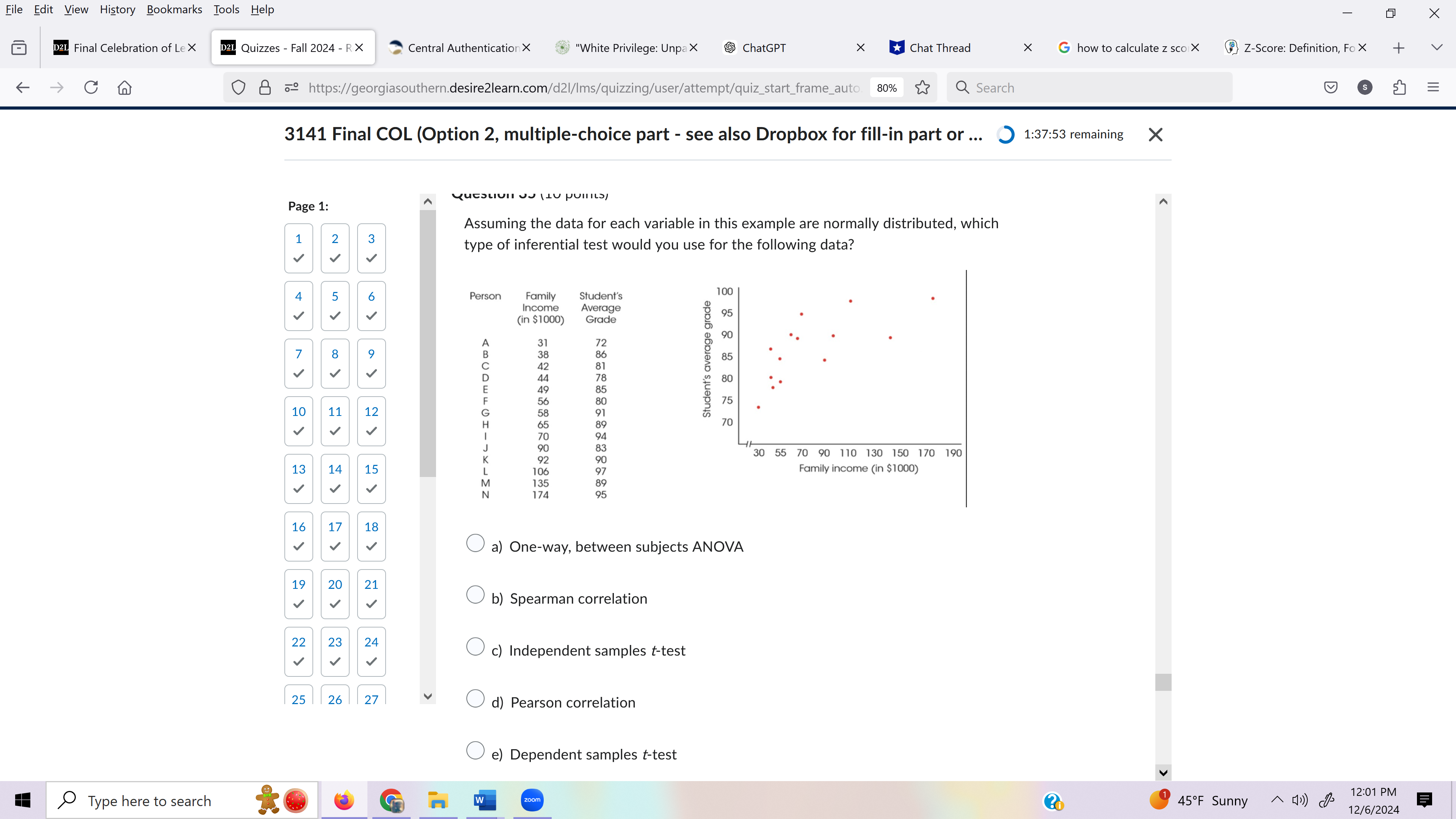 could you put the answer above the explanation X