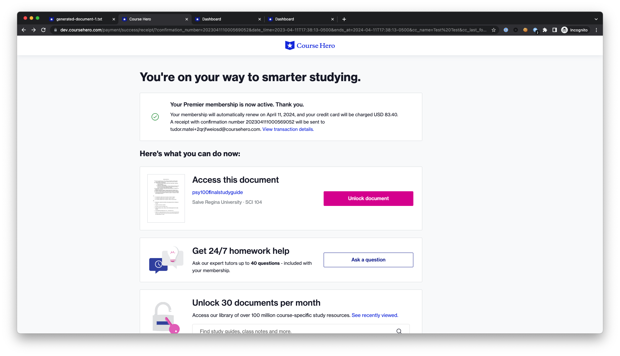 .. . *generated-document-1.txt * *Course Hero