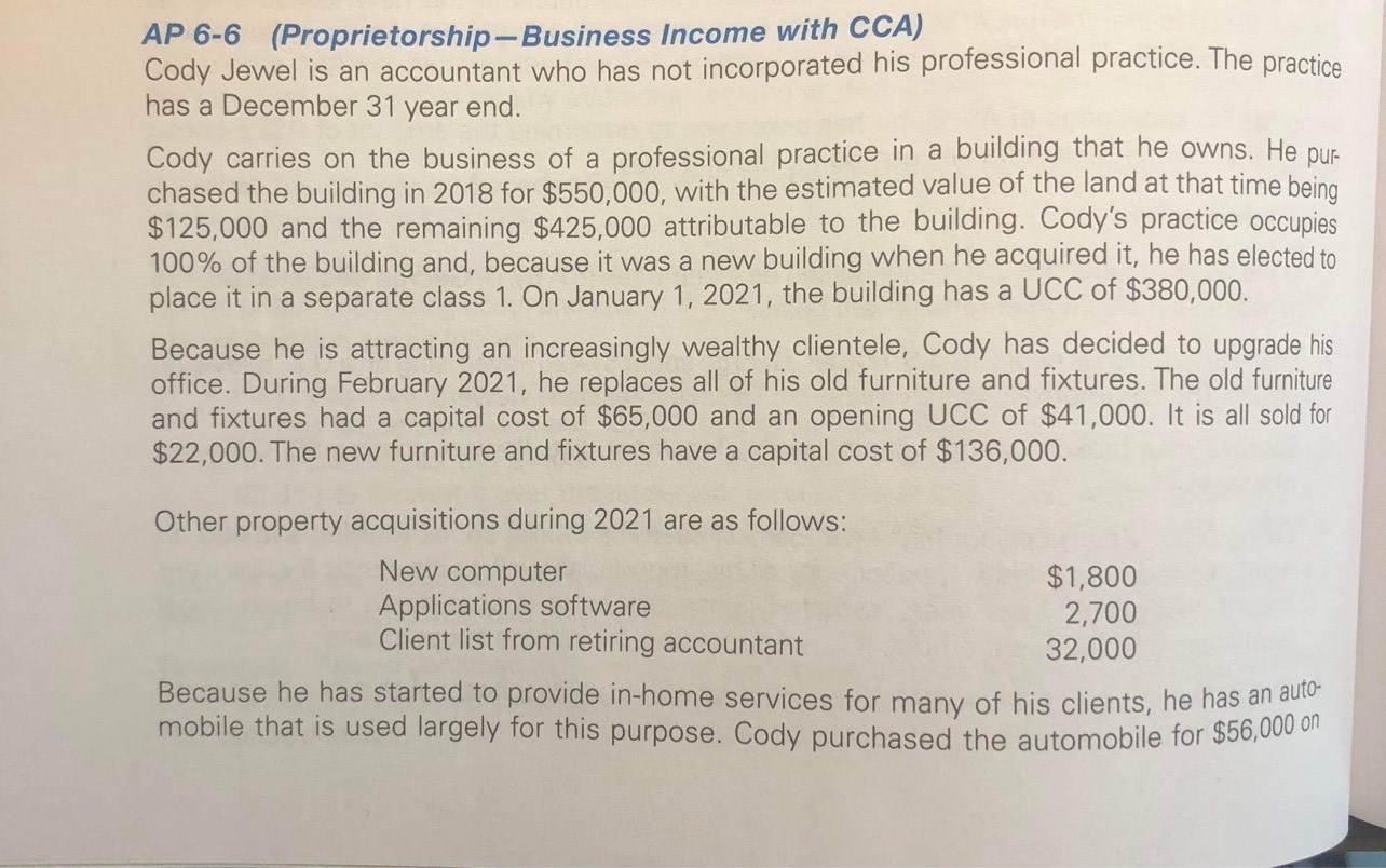 Income or Loss from a Business Assignment