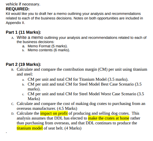 Appendix II Potential opportunities Steel versus