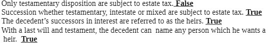 Only testamentary disposition are subject to