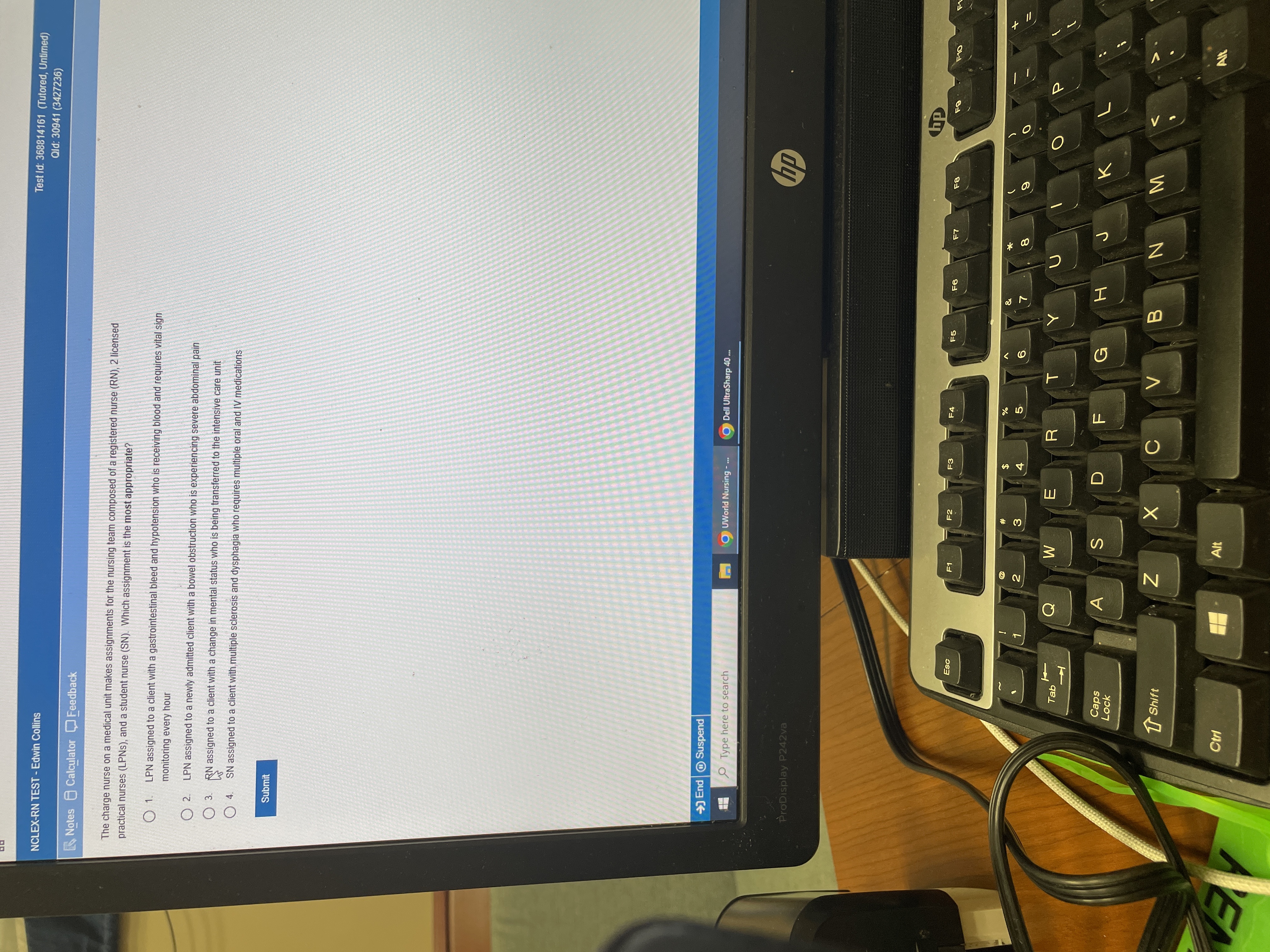 G NCLEX-RN TEST - Edwin Collins Test Id: