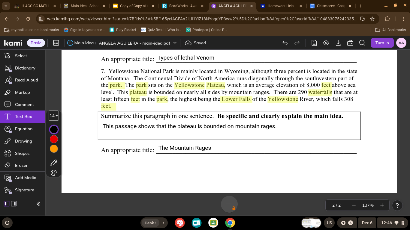 HACC CC MATH X Main Idea | Schoc X Copy of Copy
