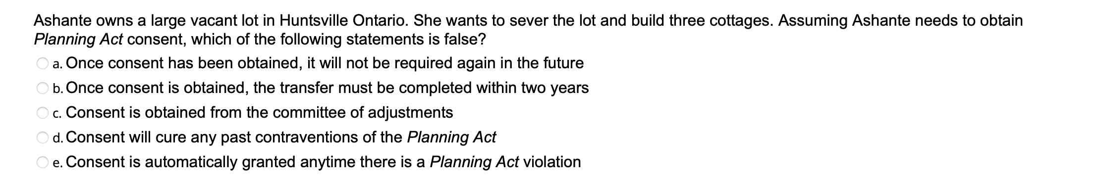 Ashante owns a large vacant lot in Huntsville
