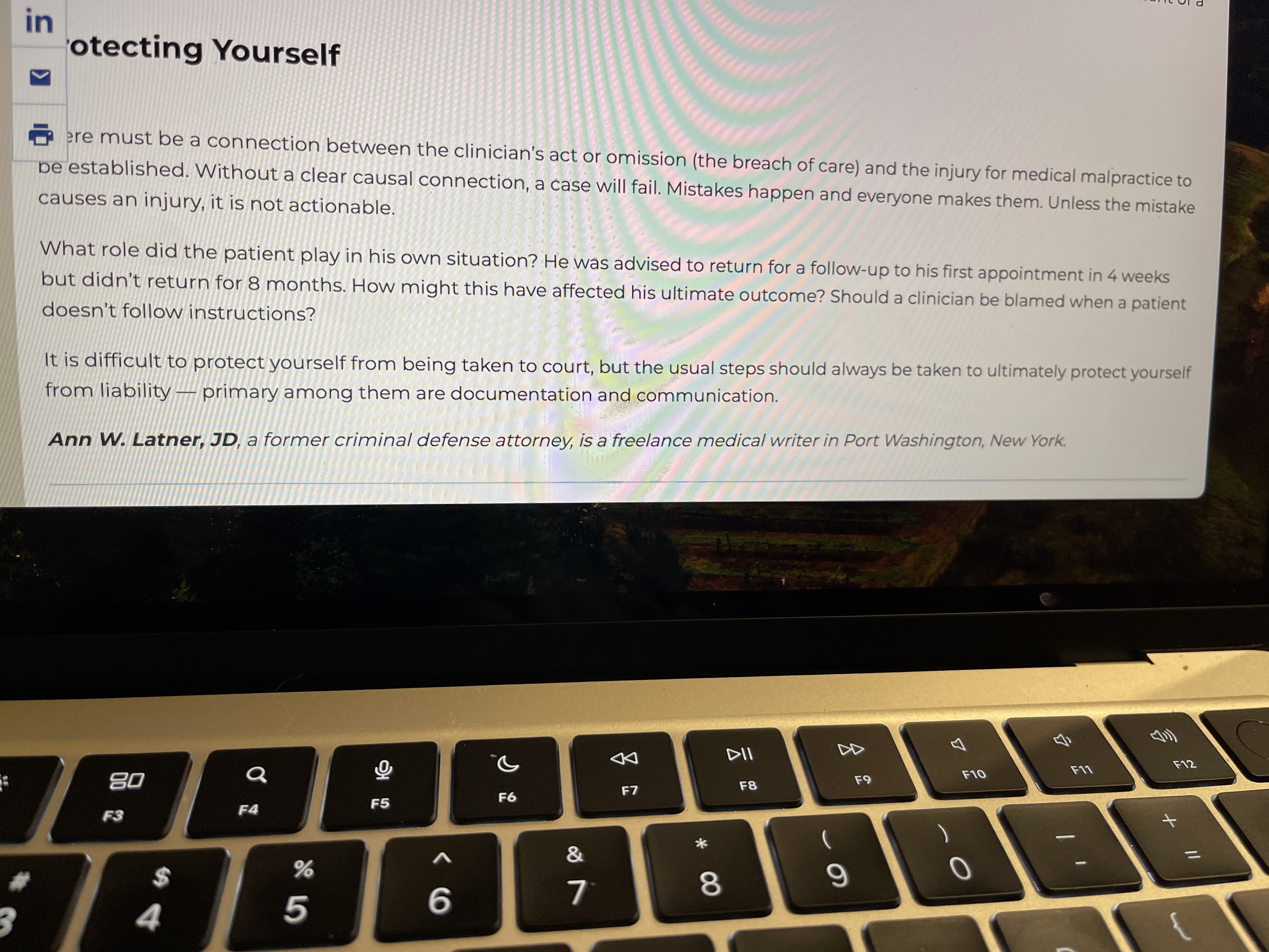 ey ) in otecting Yourself = re must be a