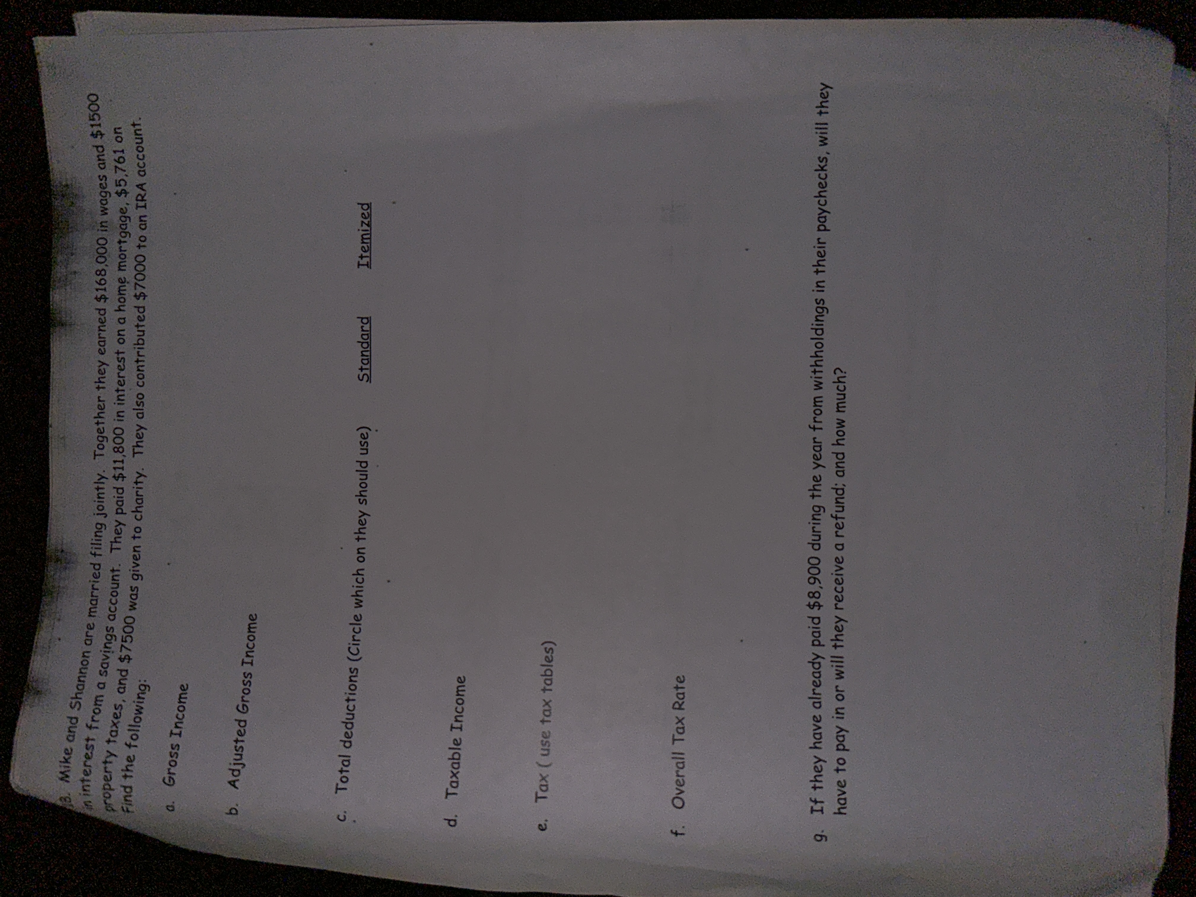 Mike and Shannon are married filing jointly.