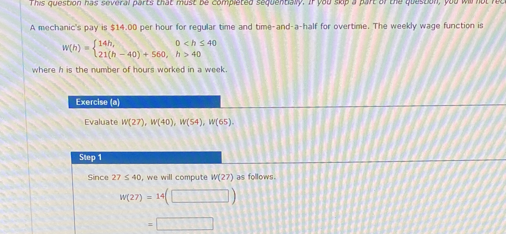 This question has several parts that must be