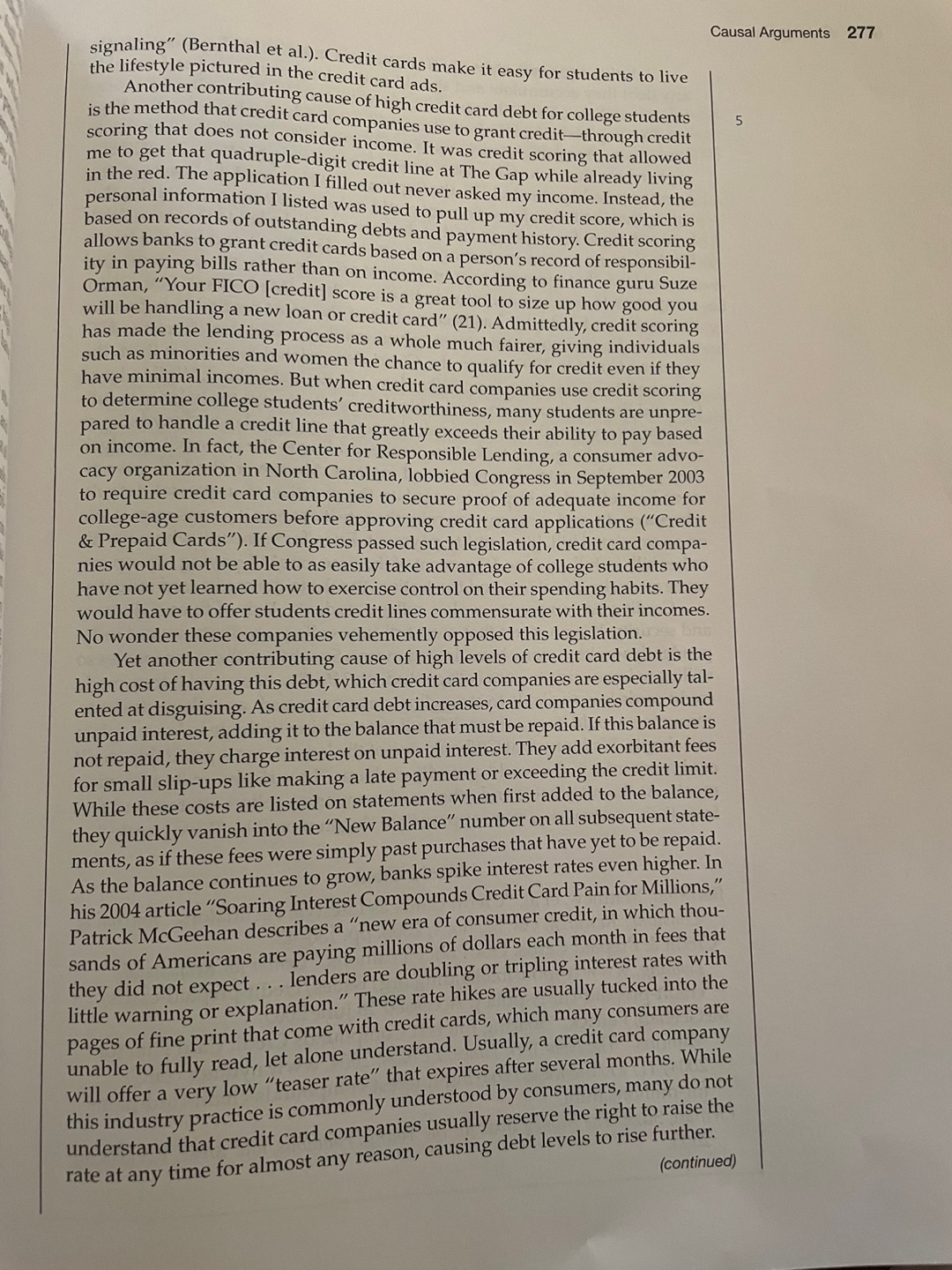 vanlies. Student Essay "The Credit Card Company