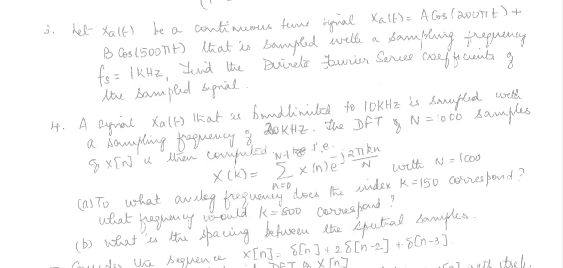 3. het tall) be a continuous tune signal Xall)= A