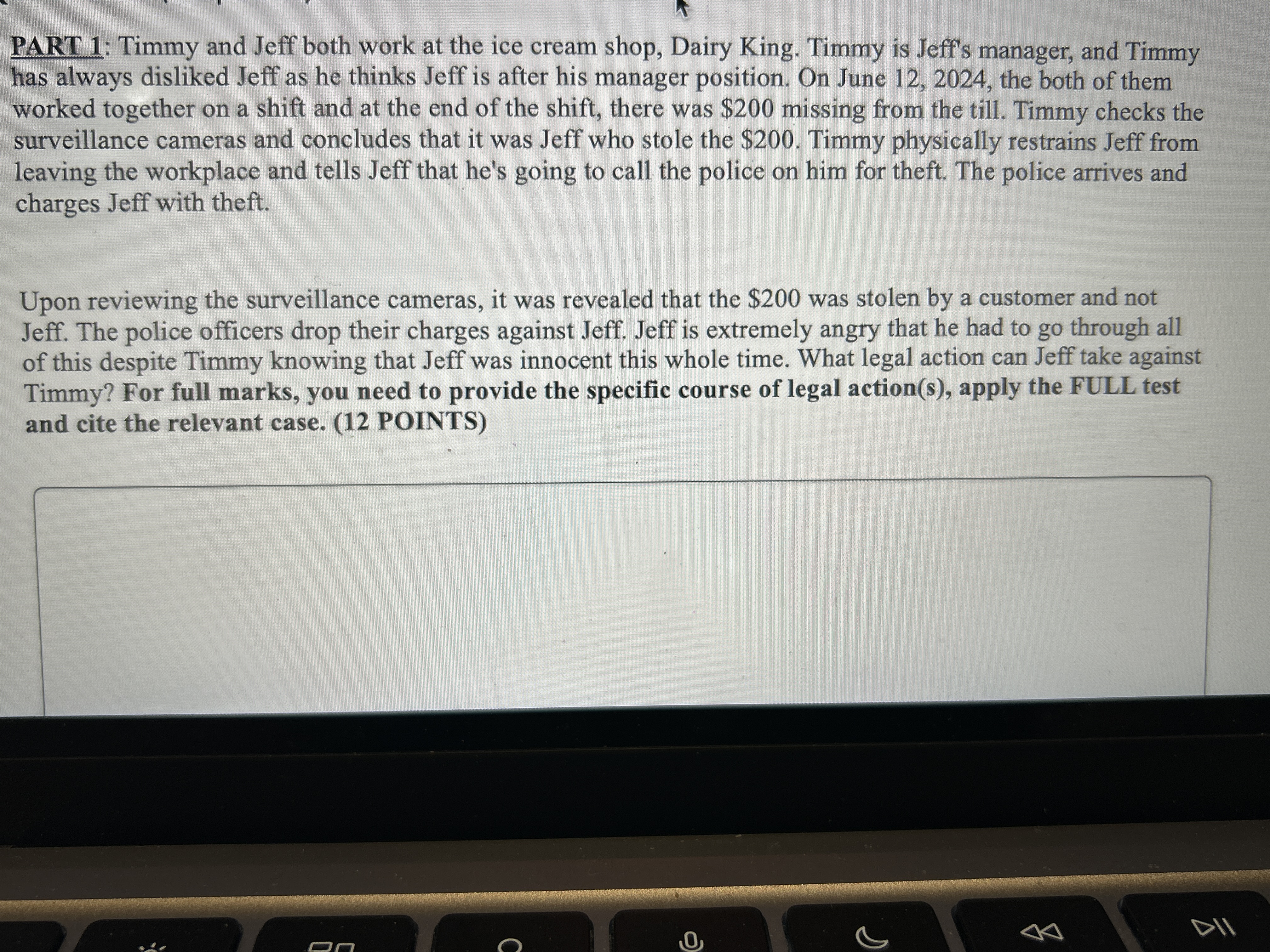 PART 1: Timmy and Jeff both work at the ice cream