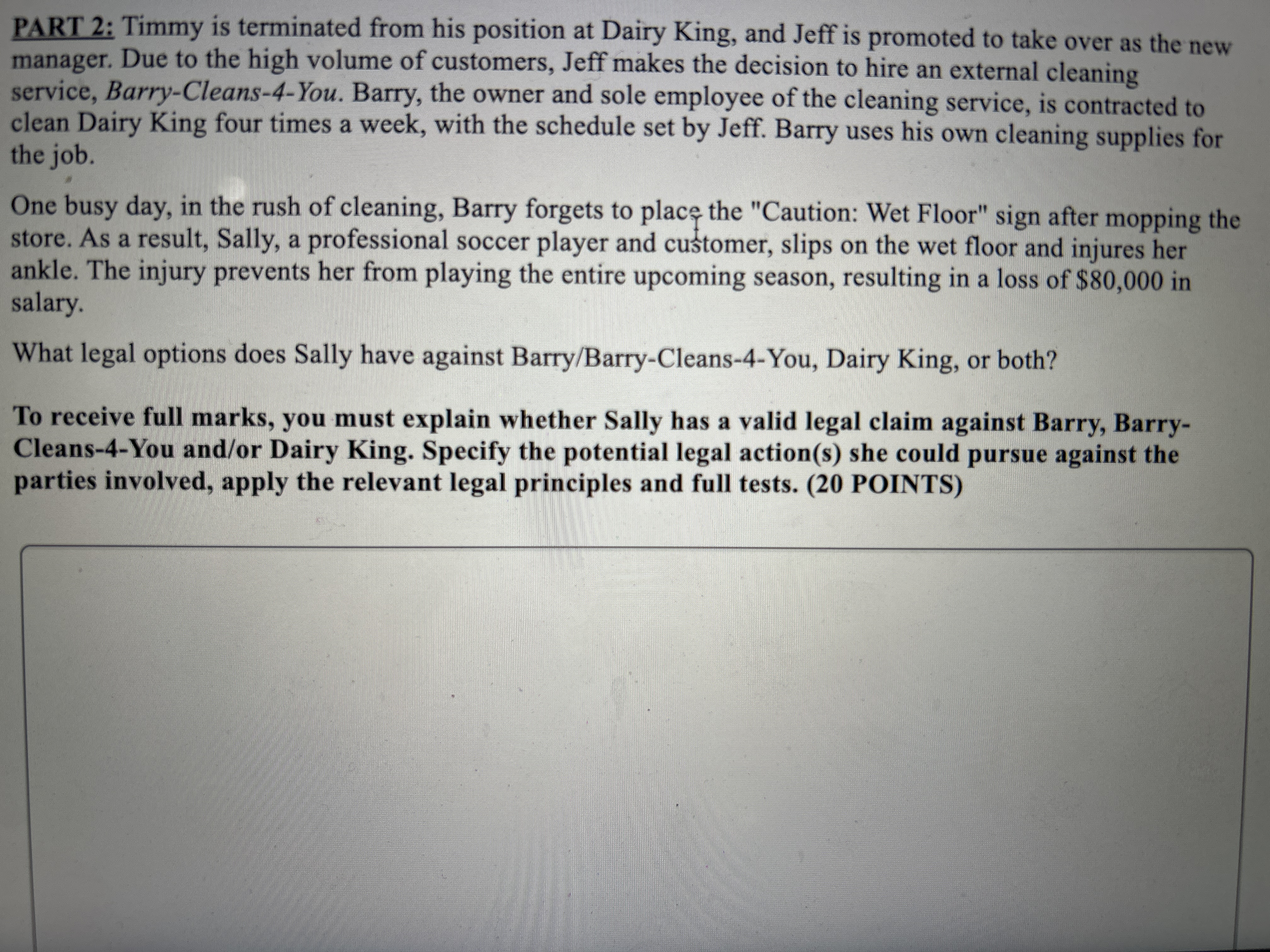 PART 1: Timmy and Jeff both work at the ice cream