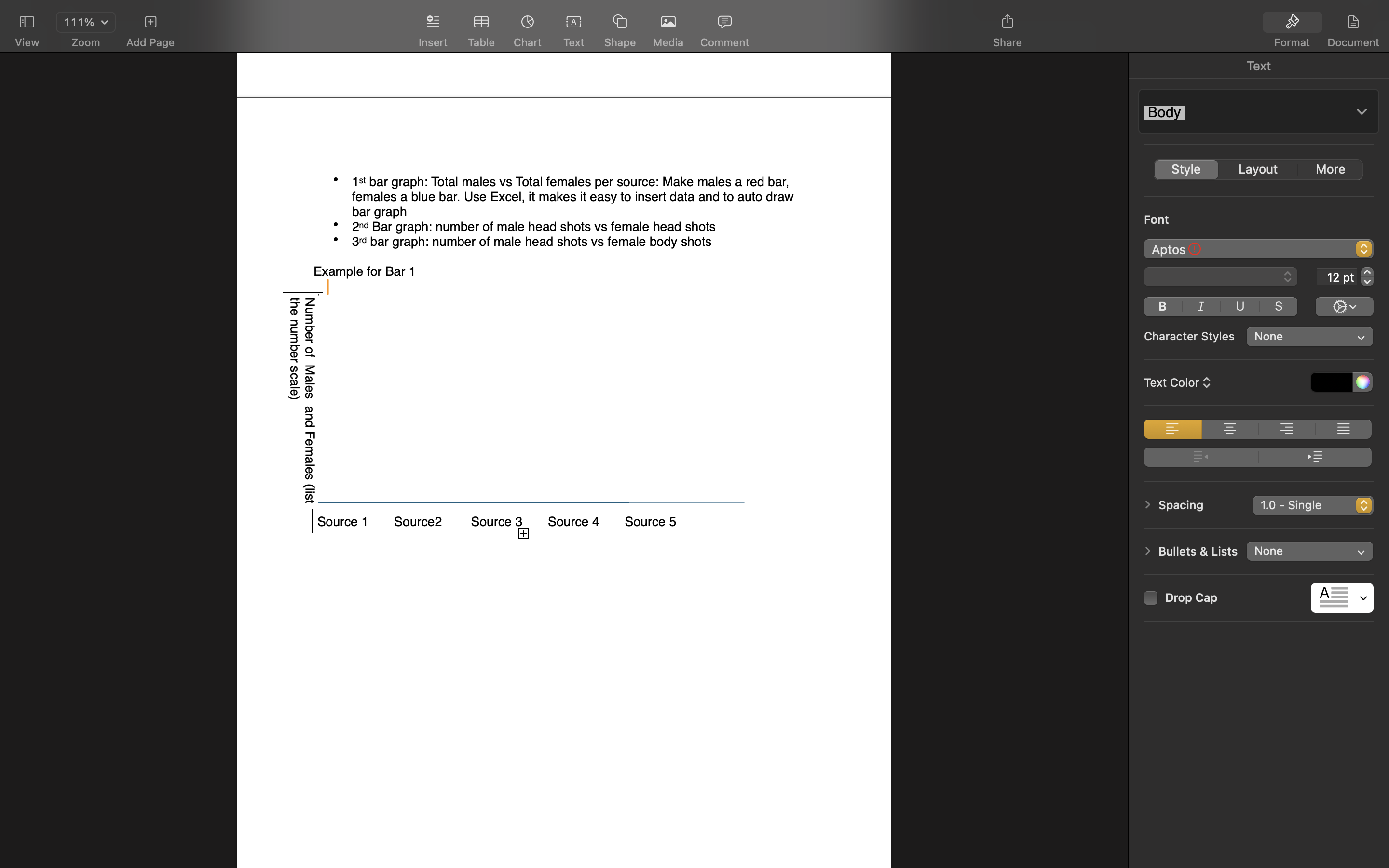 This is the information I collected 111% v + A
