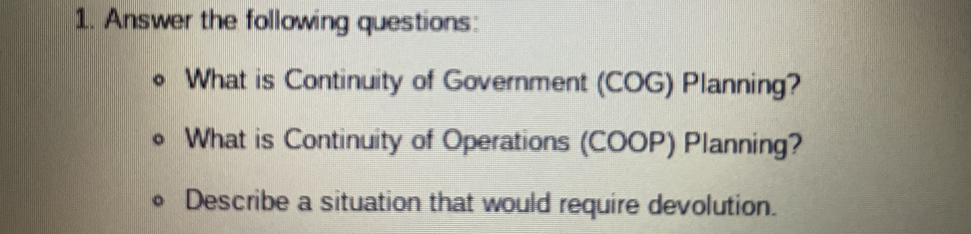 2. Briefly explain the difference between COG and