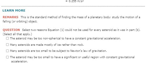 = 0.255 m/s- LEARN MORE REMARKS This is the