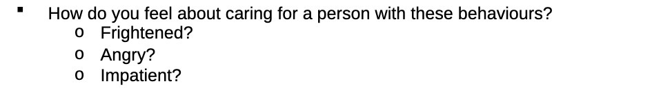 ' How do you feel about caring for a person