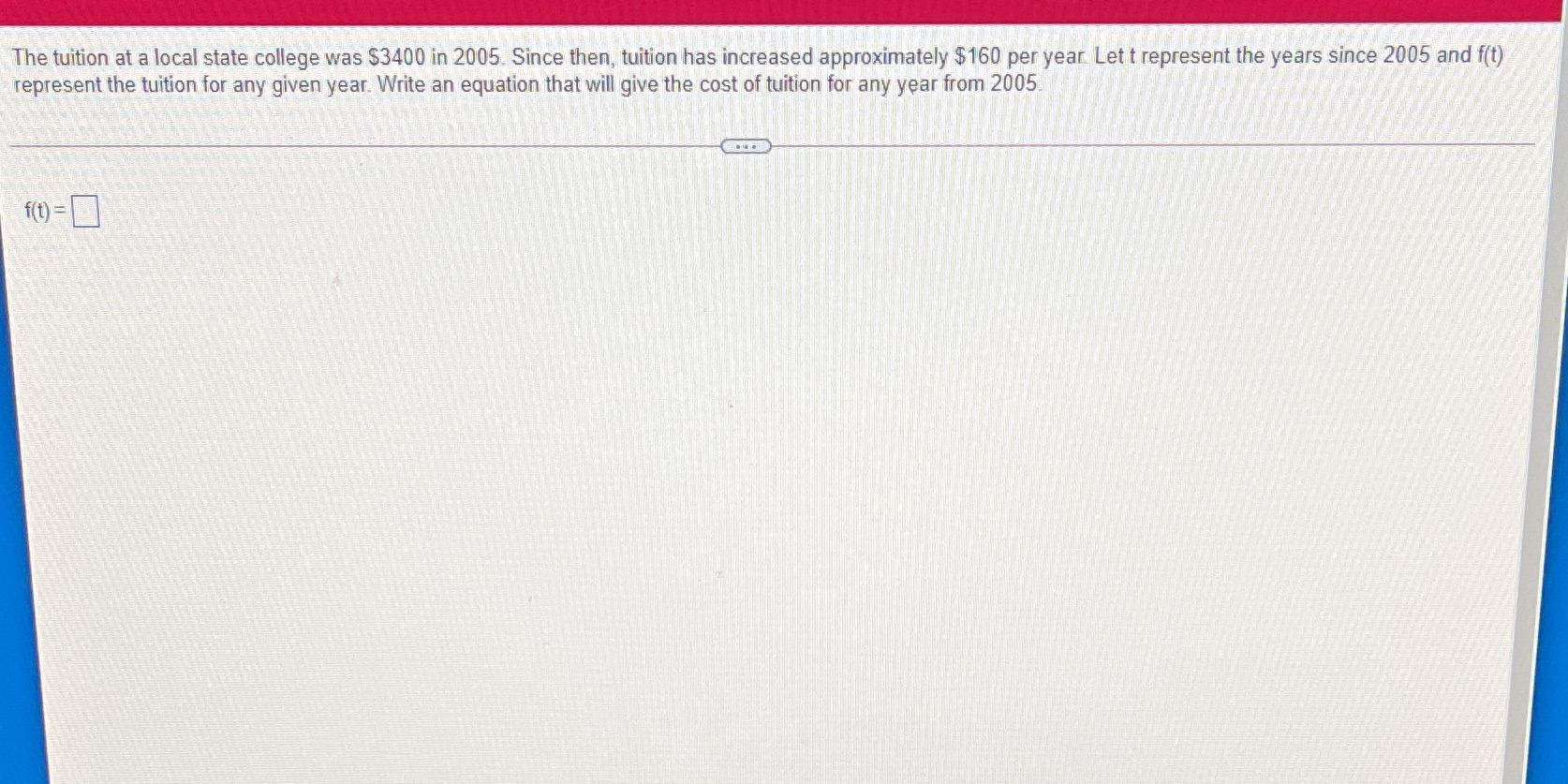 The tuition at a local state college was $3400 in