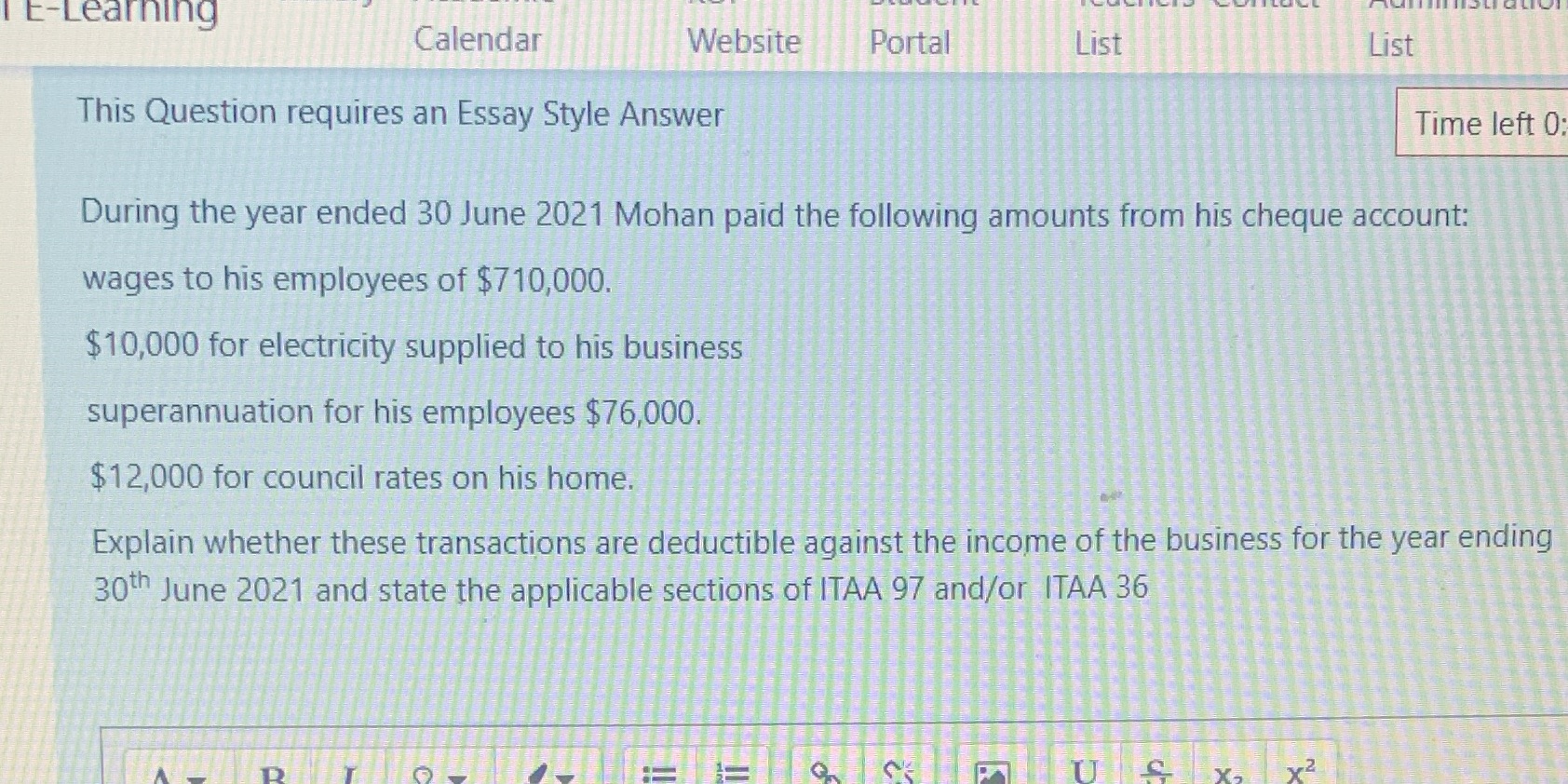 I E-Learning Calendar Website Portal List List