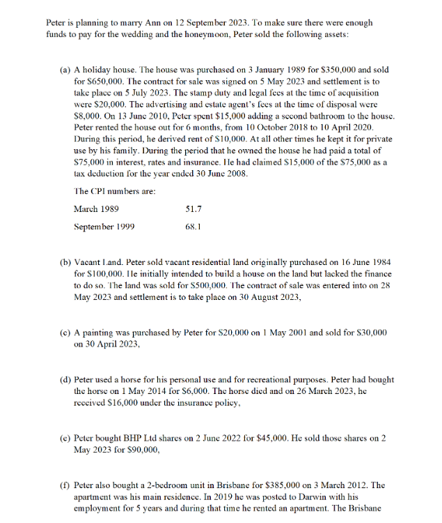 Peter is planning to marry Ann on 12 September