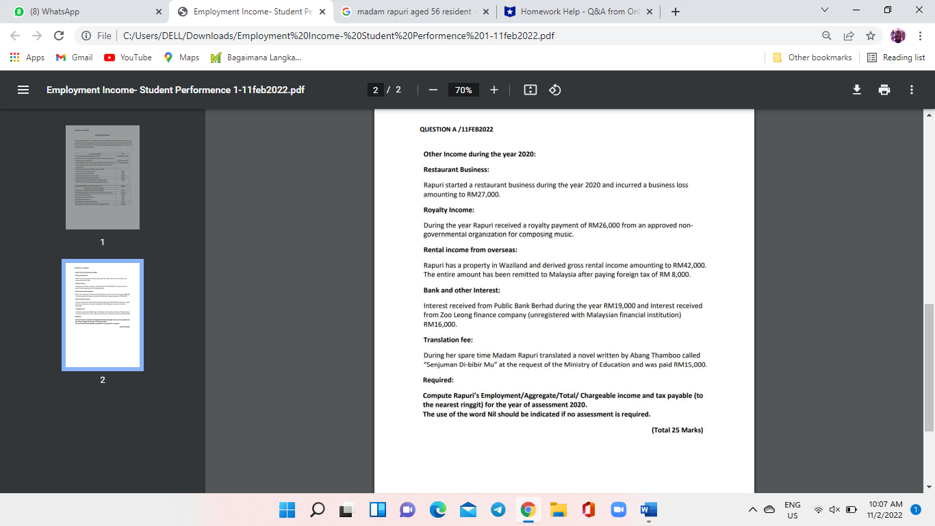 8 (8) WhatsApp X 5 Employment Income- Student Pe
