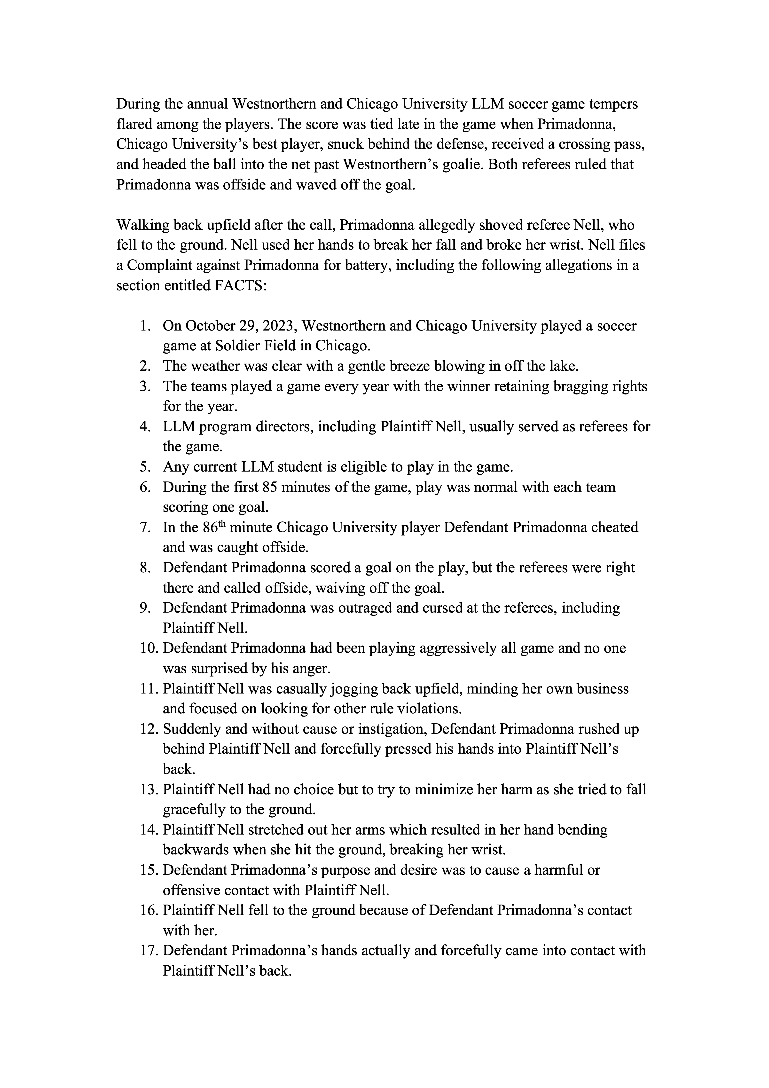 During the annual Westnorthem and Chicago