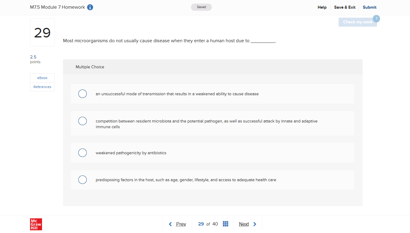 M7.5 Module 7 Homework o Saved Help 29 Most