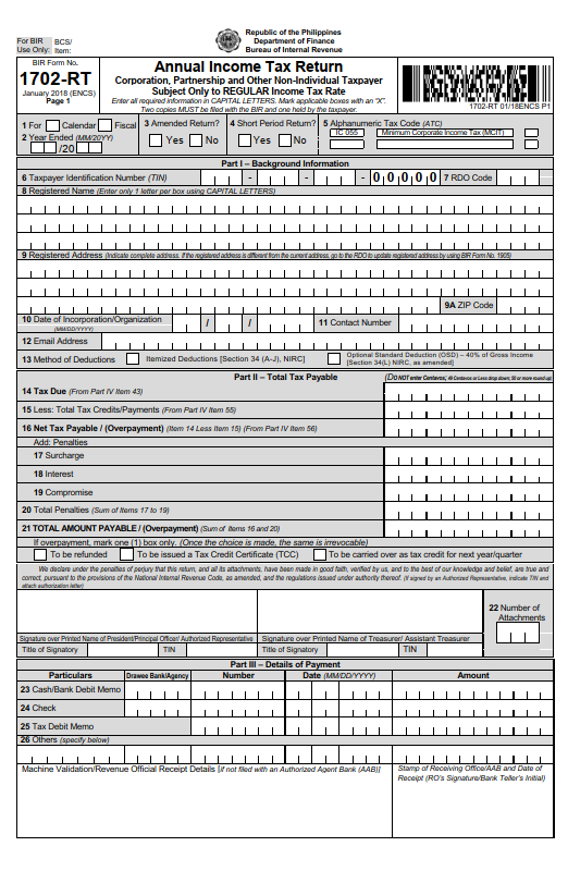 Republic of the Philippines For BIR BCB
