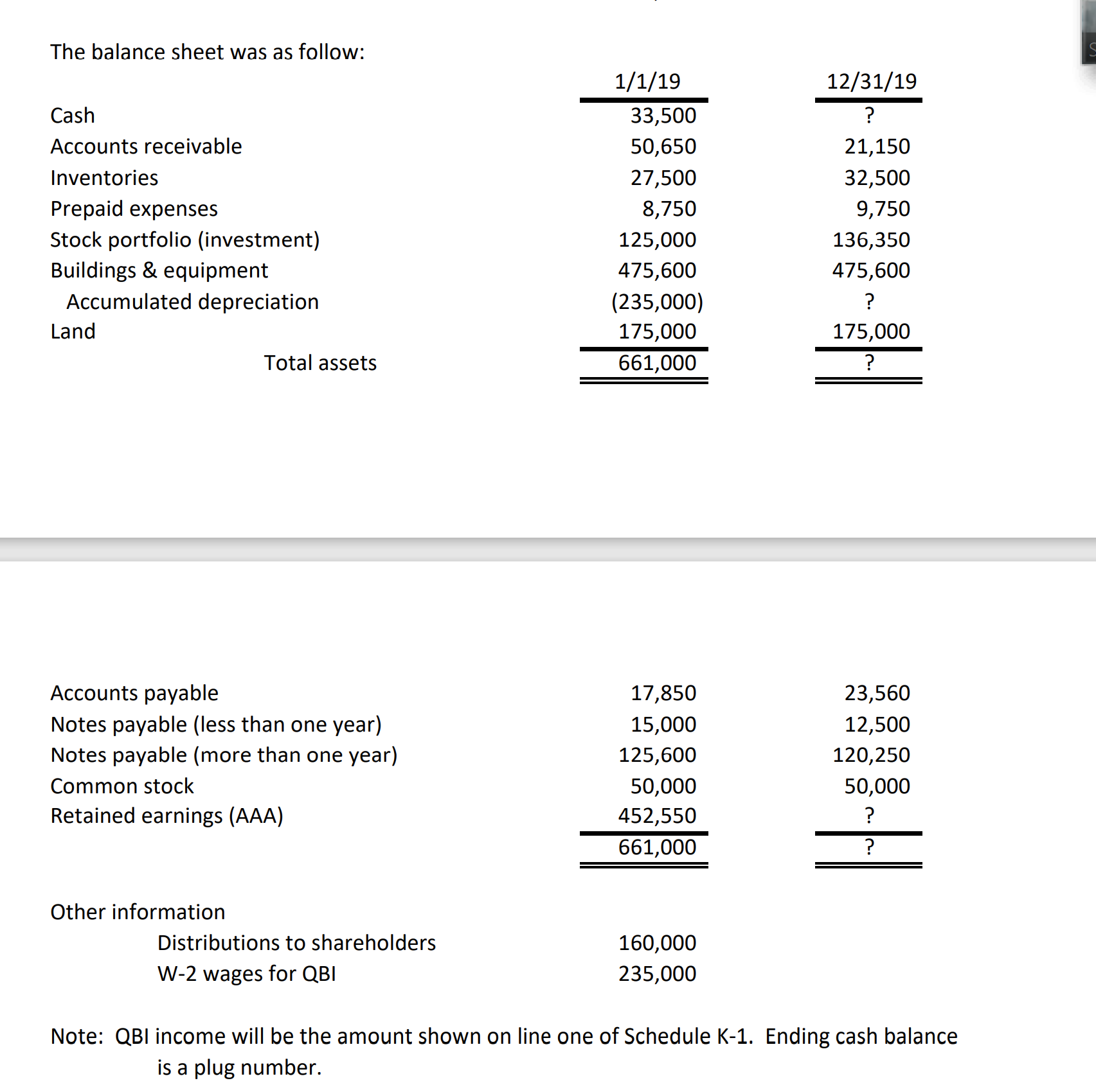 A tax return problem. Using the preceding