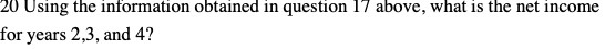20 Using the information obtained in question 17