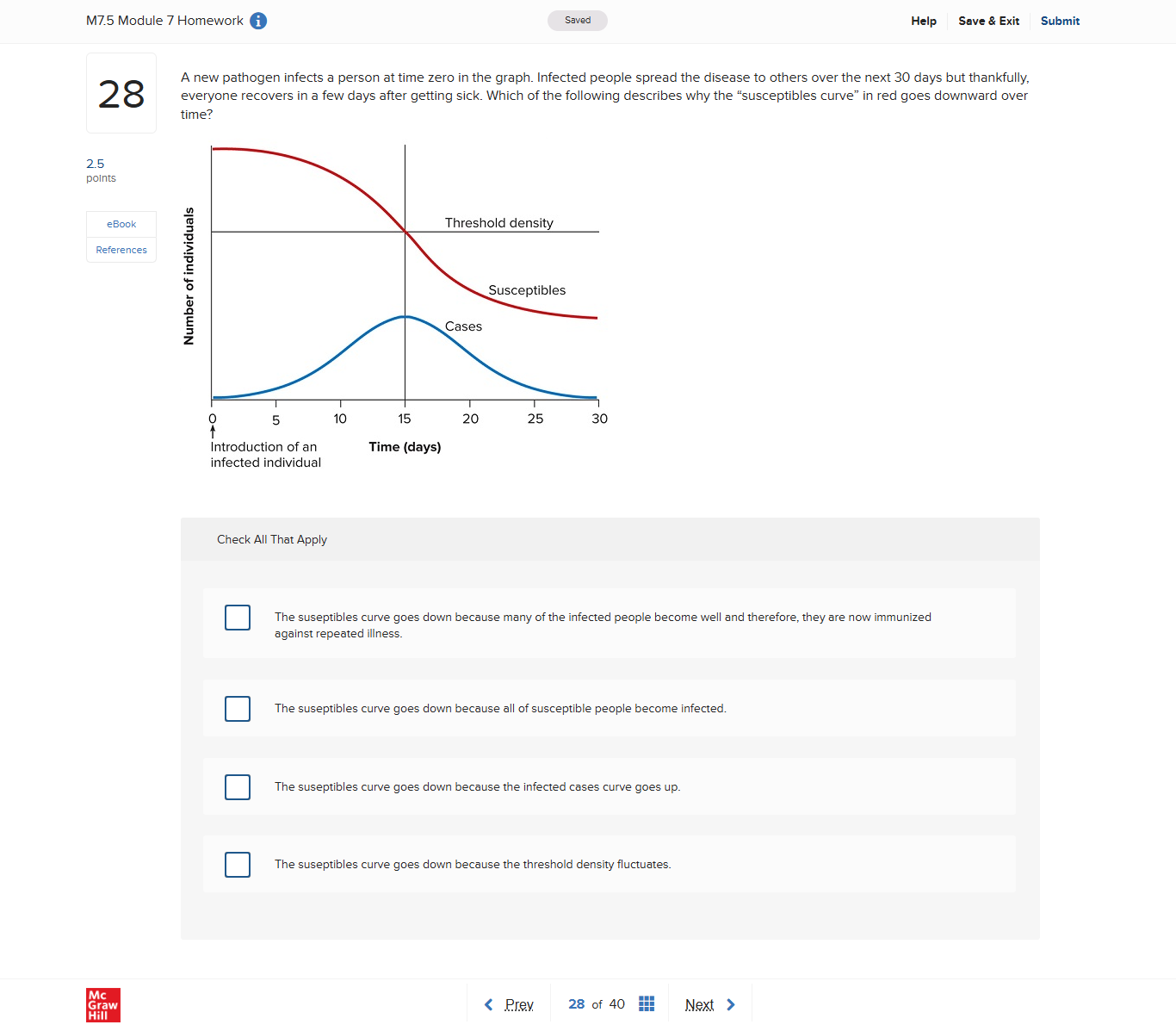 M75 Module 7 Homework Saved Help Save & Exit