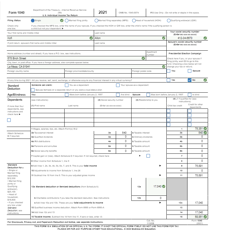Assume the taxpayer does NOT wish to contribute
