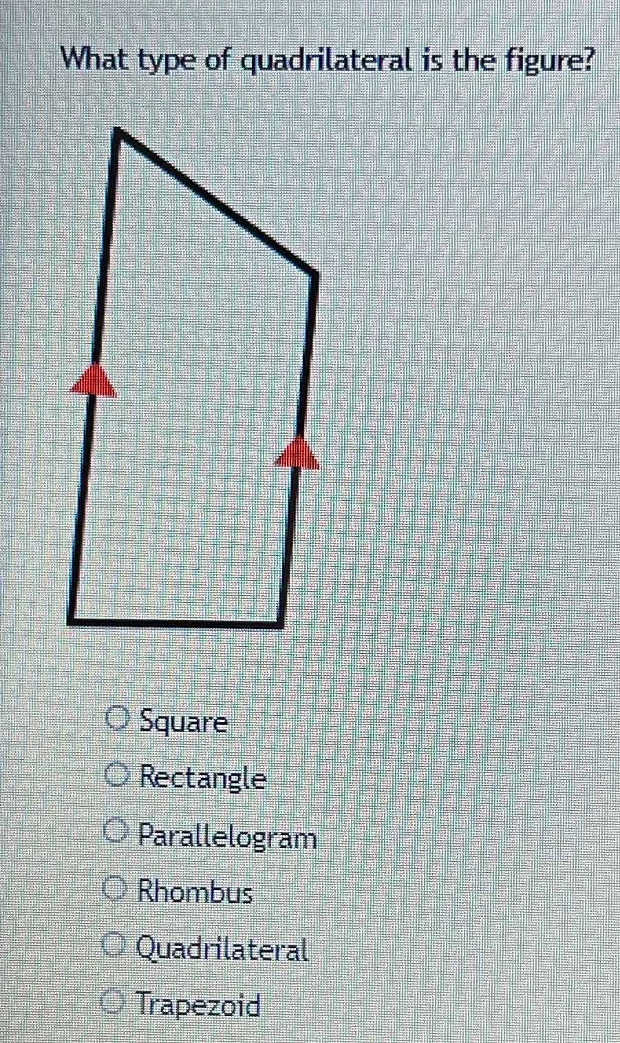 What type of quadrilateral is the figure? O