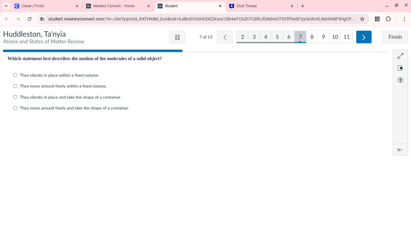 w C Clever | Portal * * Mastery Connect :: Home X