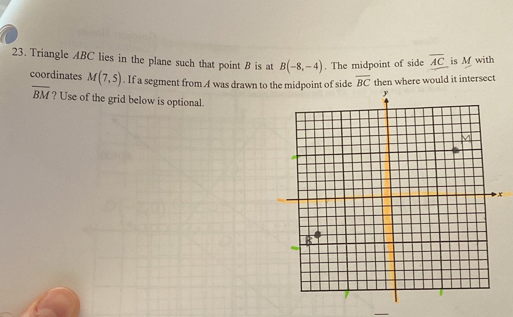 Help!!!! 23. Triangle ABC lies in the plane such