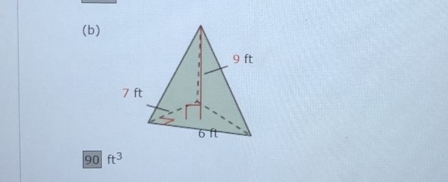 (b) 9 ft 7 ft 6 ft 90 ft 3