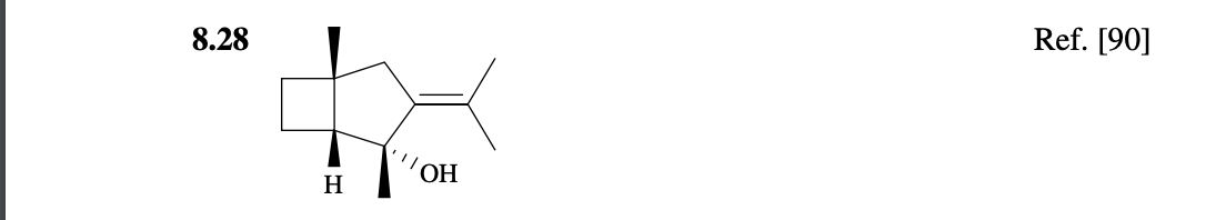 \fTarget Molecule Analysis 1. Bicyclic structure: