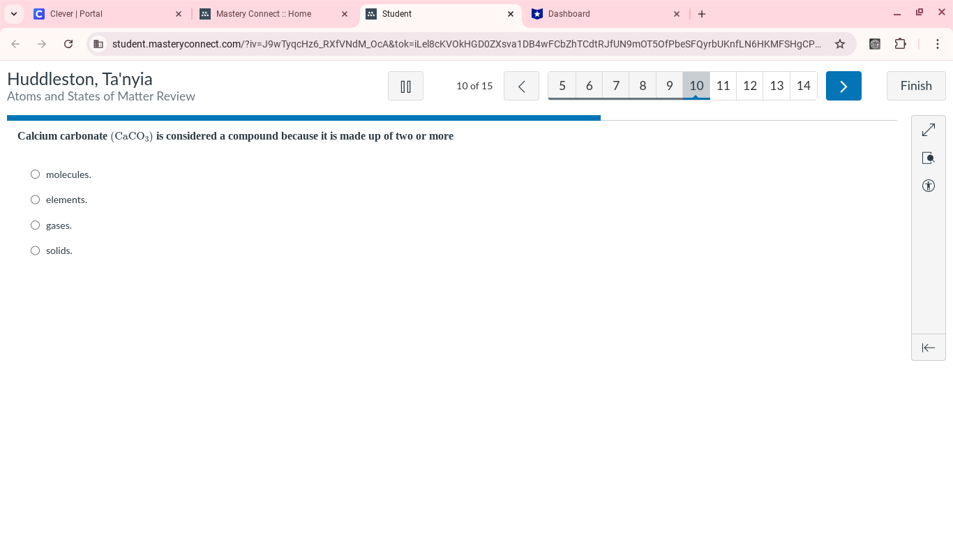 w C Clever | Portal * * Mastery Connect :: Home X