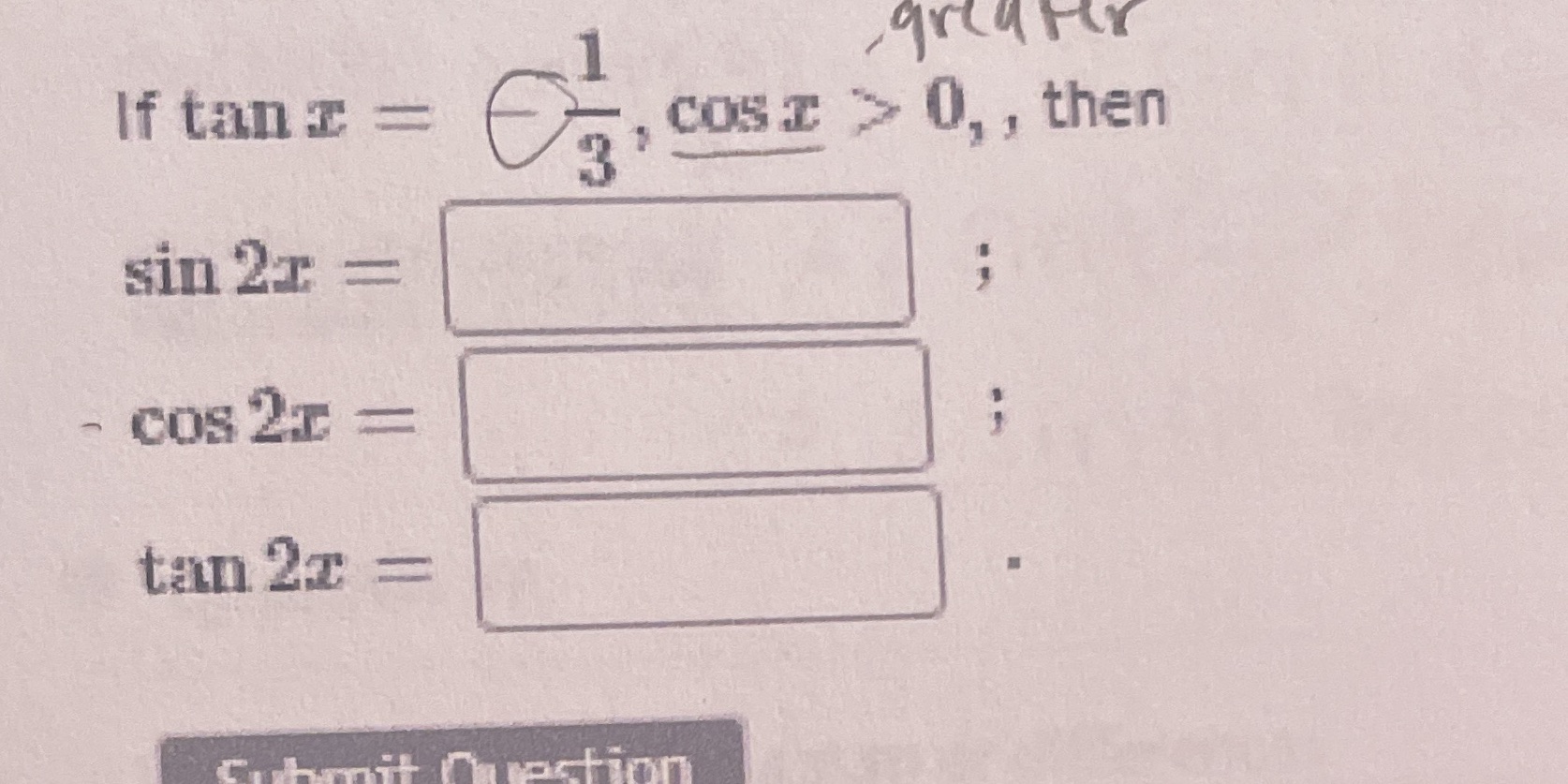 How do I know which quadrant to draw my triangle