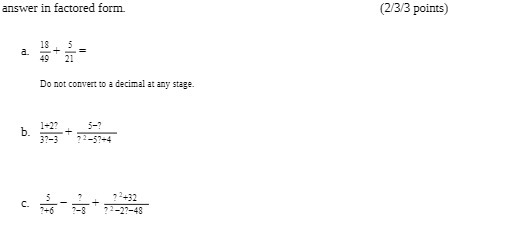 (2/3/3 points) answer in factored form 18 40 21