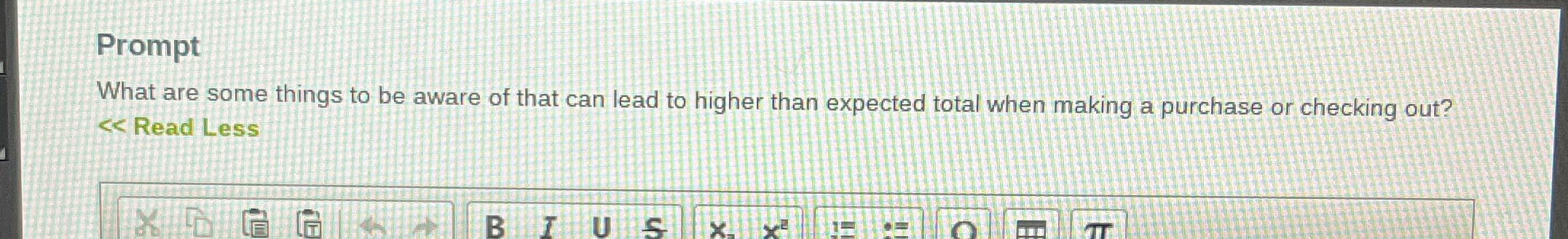 Prompt What are some things to be aware of that